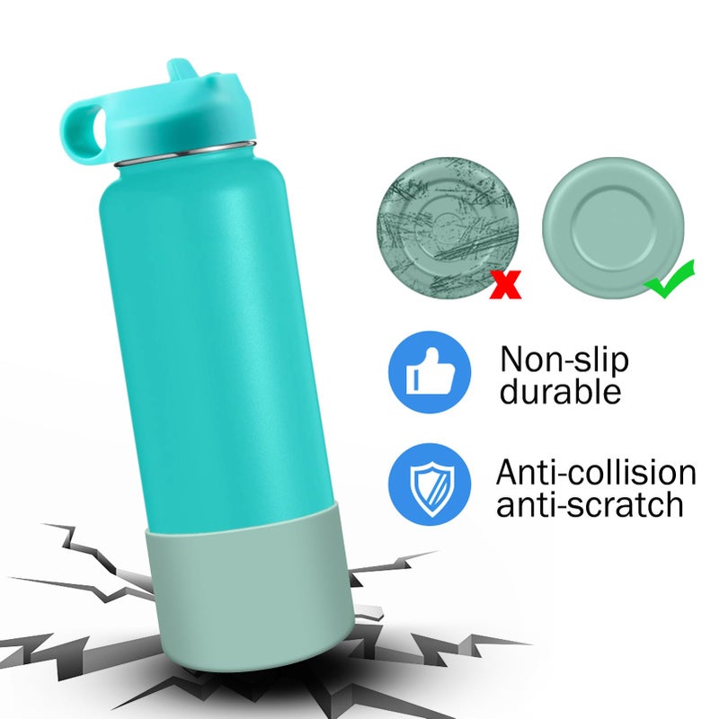 WUQID غطاء حماية من السيليكون من WUQID لقارورة رياضية مائية سعة 12oz-40oz/زجاجات مياه ستانلي، غطاء سفلي مضاد للانزلاق لجميع زجاجات المياه، عرض سفلي من 2.83-2.95 بوصة - Image 2